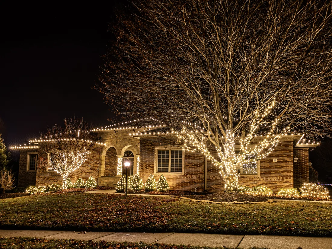 Residential Christmas light installation by Bright Lights GA in Metro Atlanta