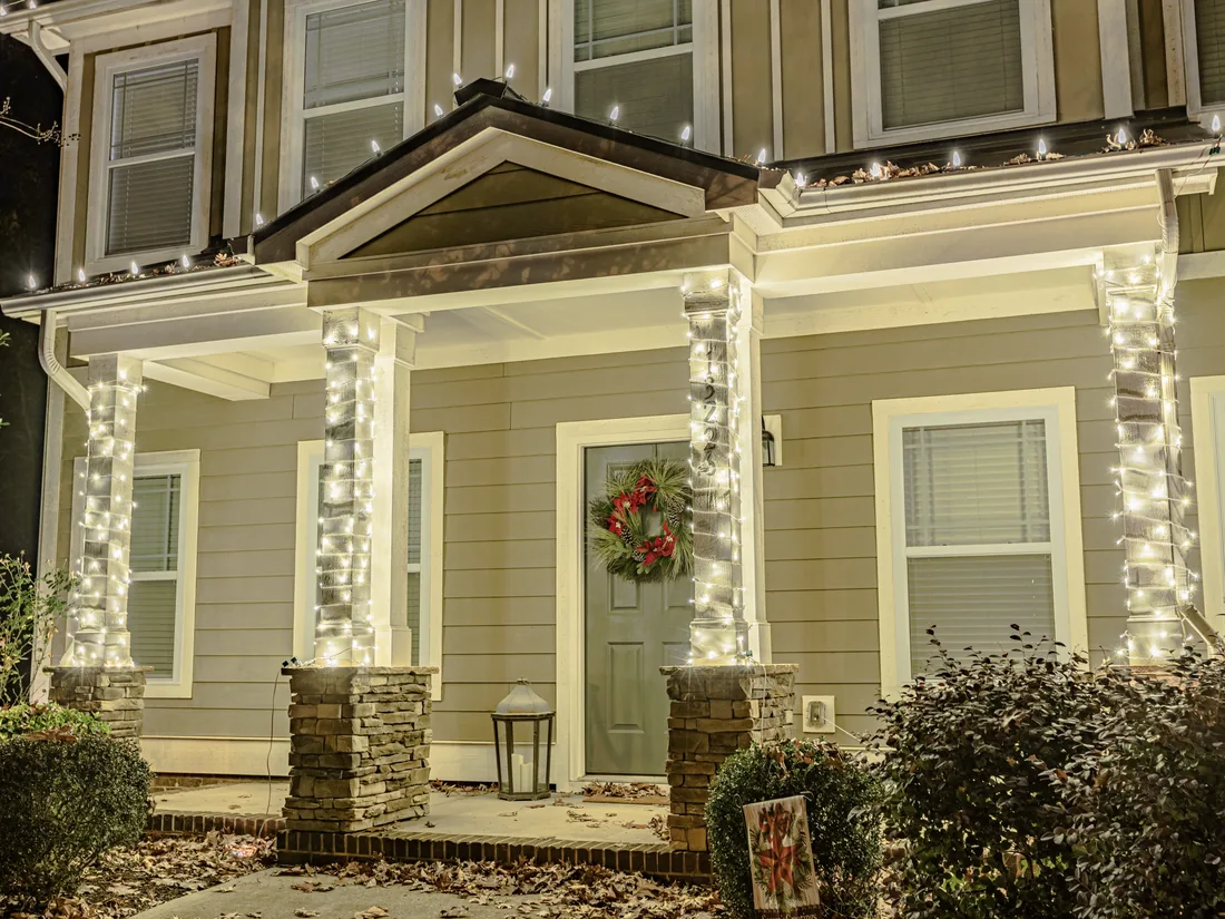 Residential Christmas light installation by Bright Lights GA in Metro Atlanta