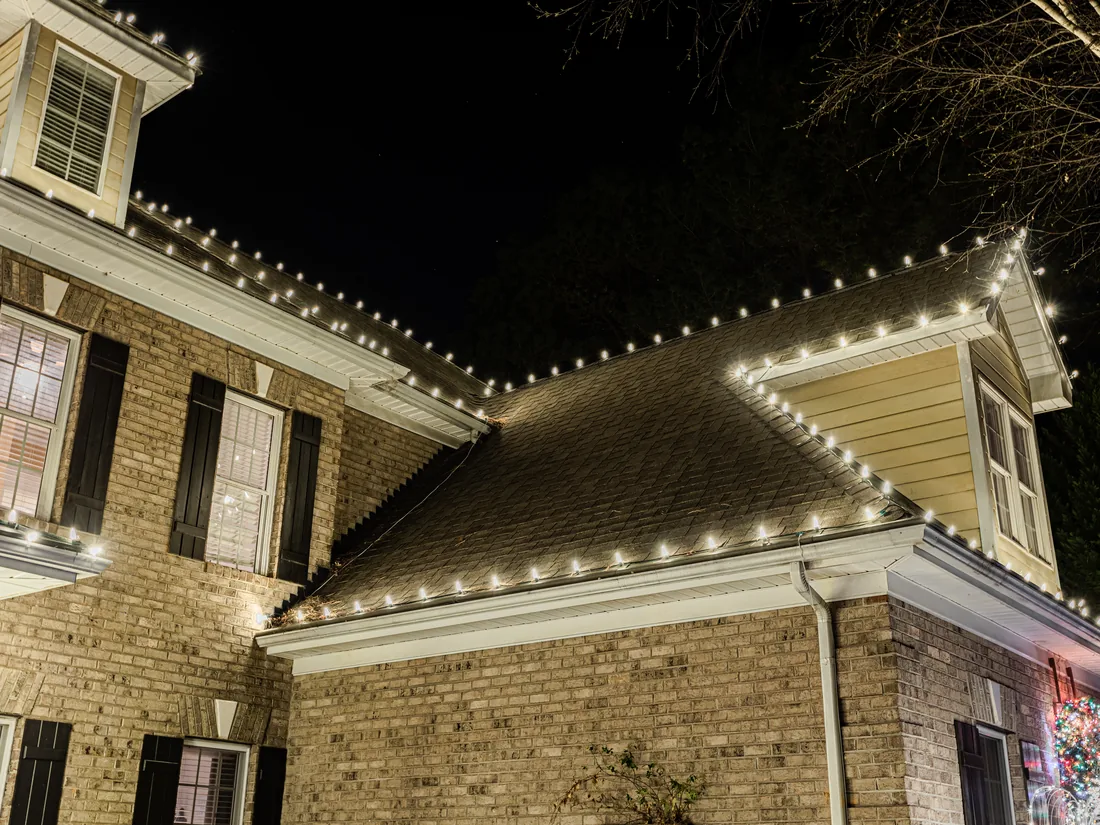 Residential Christmas light installation by Bright Lights GA in Metro Atlanta