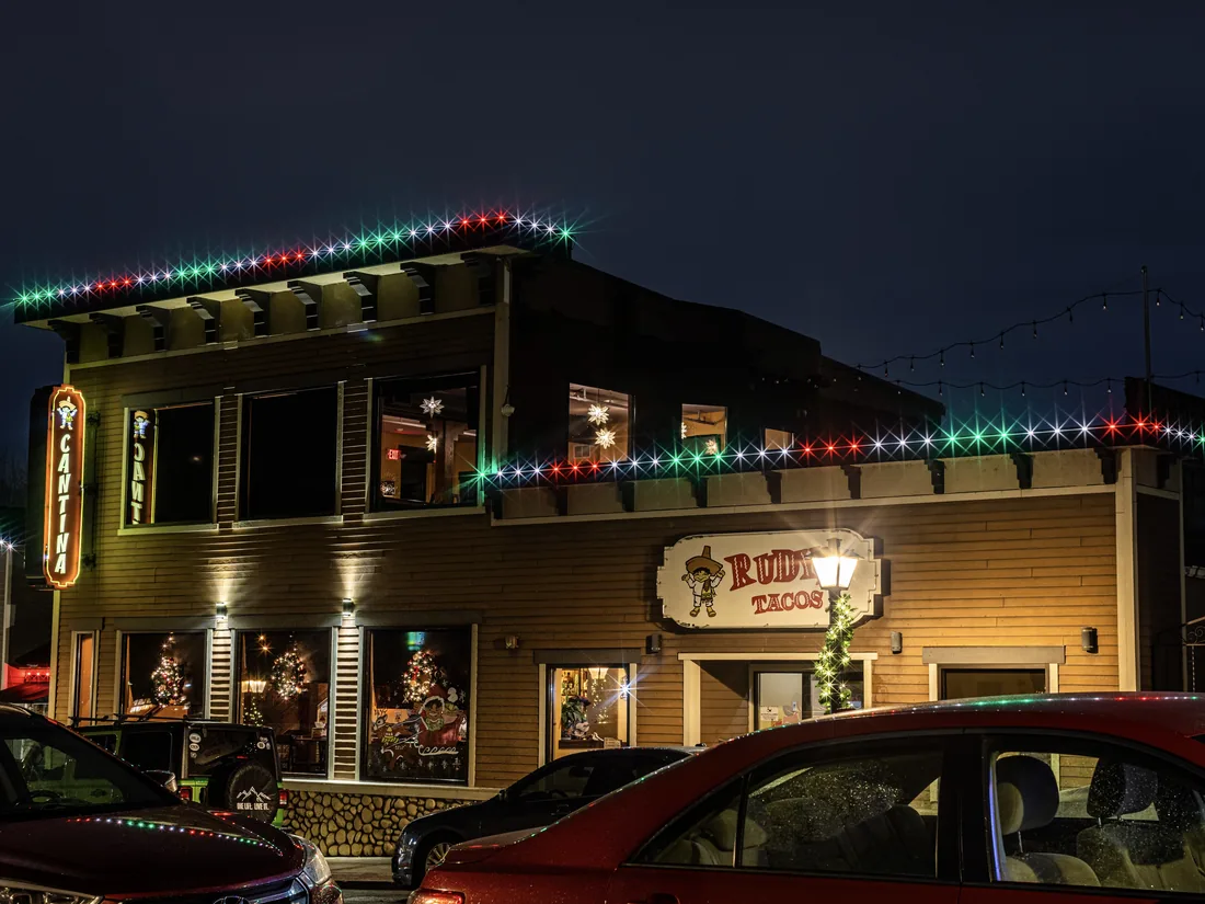 Commercial Christmas light installation by Bright Lights GA in Metro Atlanta