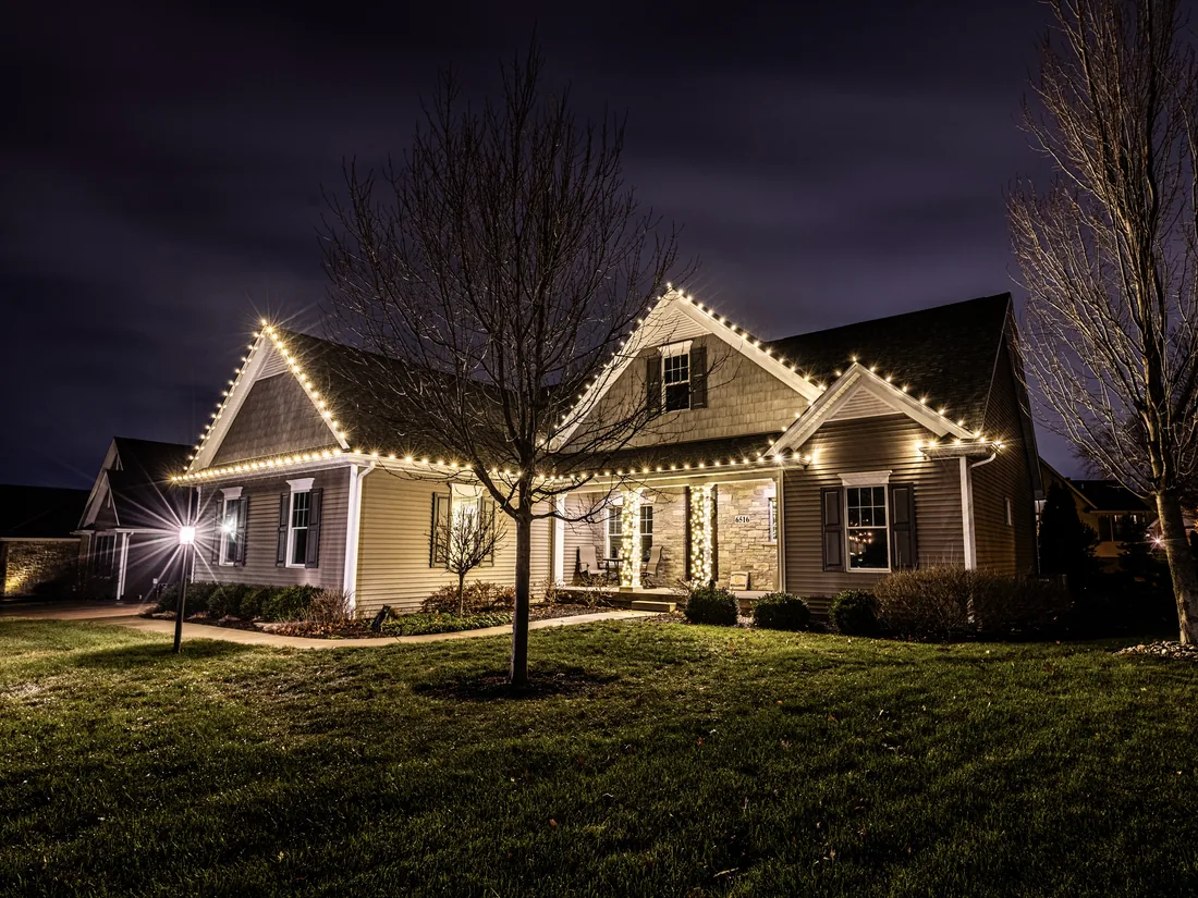 Residential Christmas light installation by Bright Lights GA in Metro Atlanta