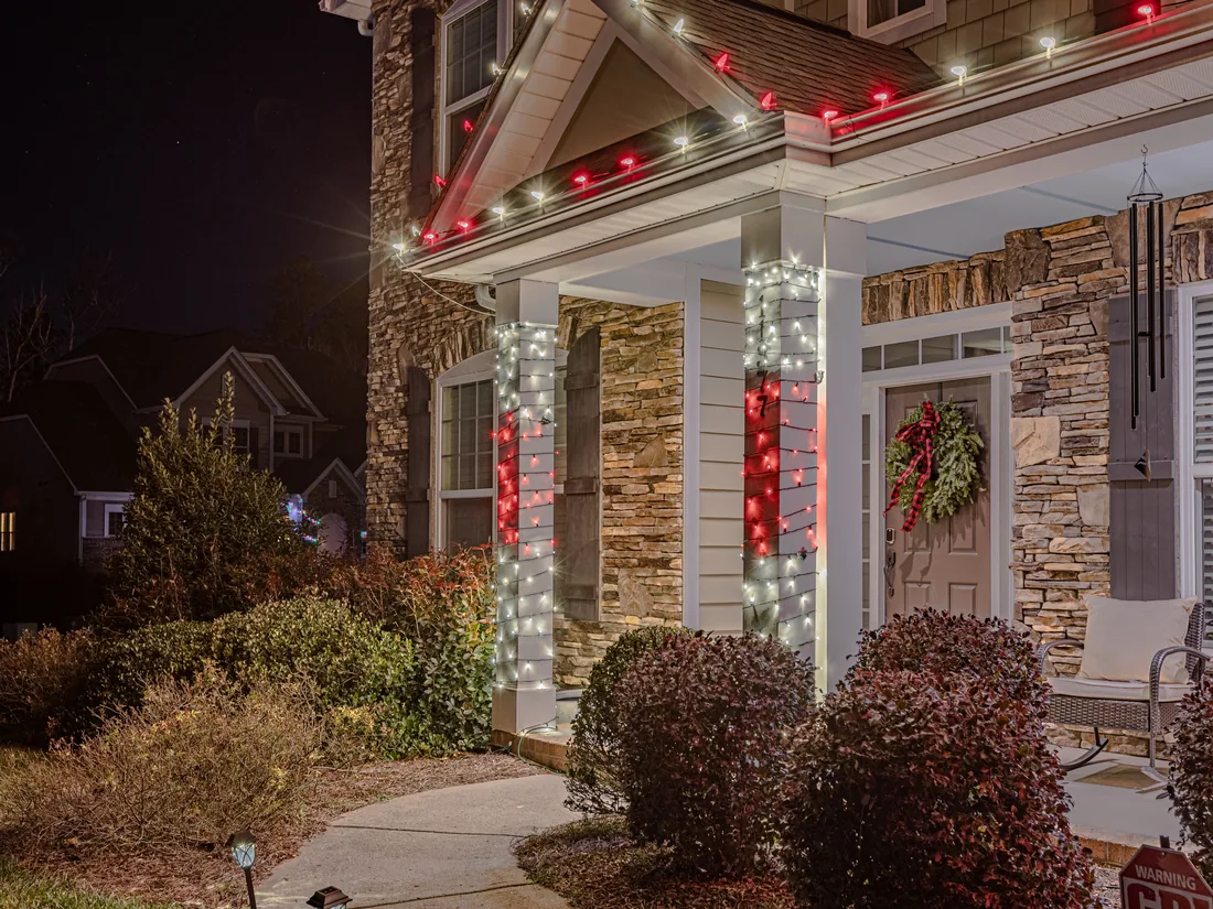 Residential Christmas light installation by Bright Lights GA in Metro Atlanta