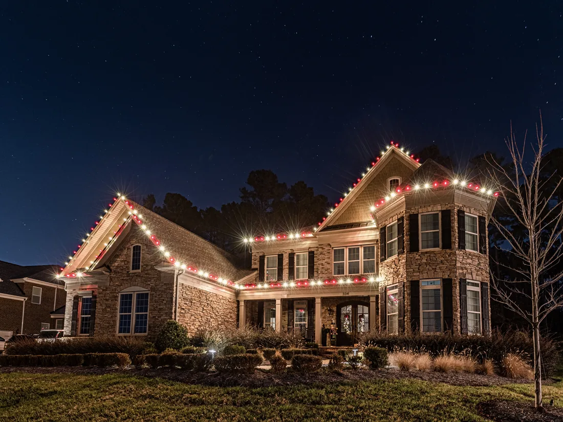 Residential Christmas light installation by Bright Lights GA in Metro Atlanta