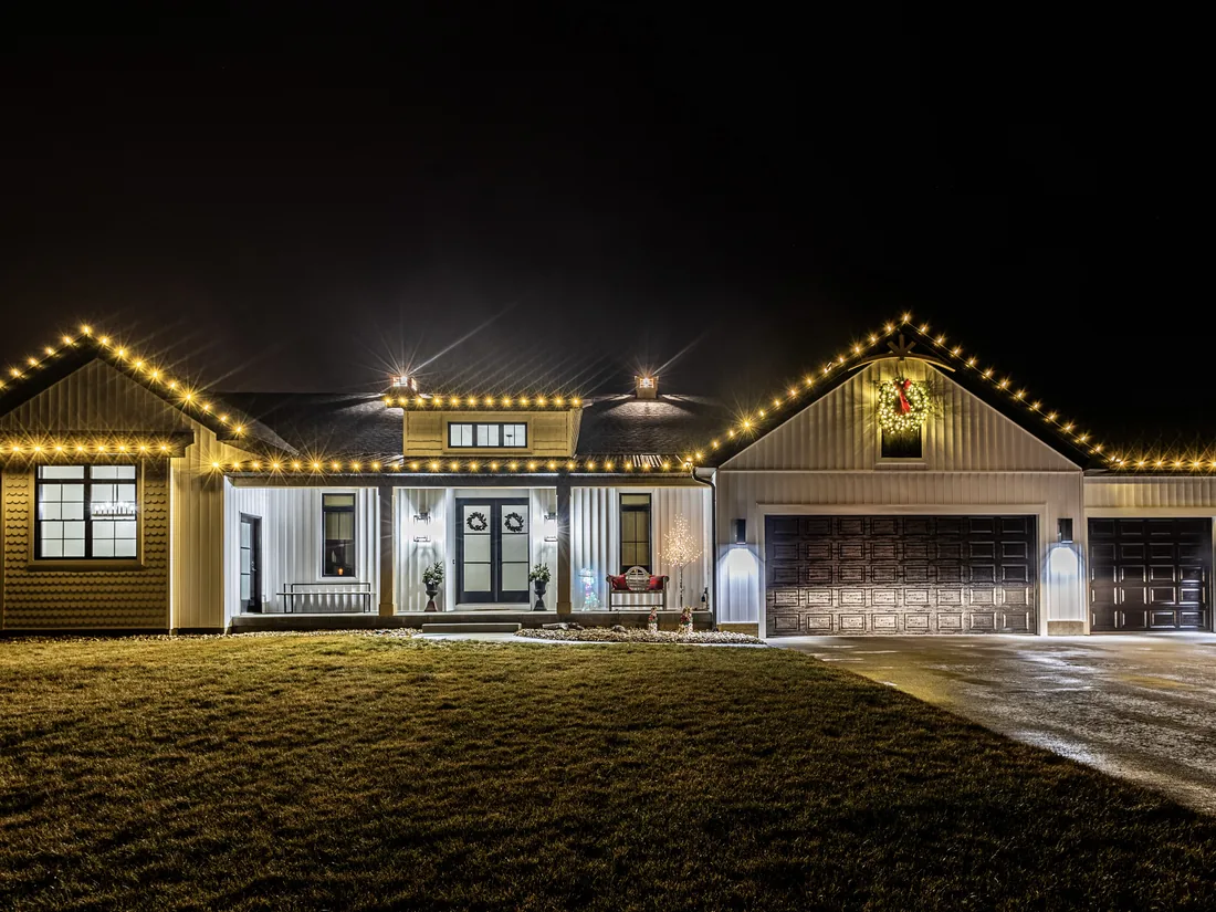 Residential Christmas light installation by Bright Lights GA in Metro Atlanta