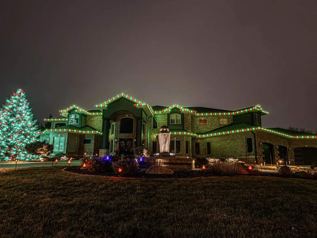 Residential Christmas light installation by Bright Lights GA in Metro Atlanta