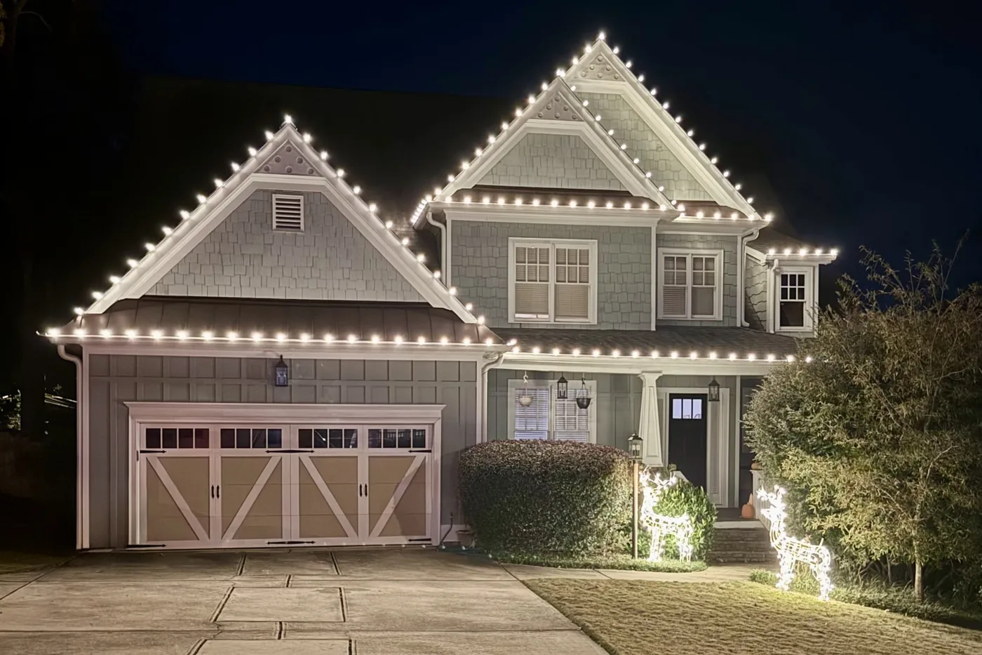 Finished Bright Lights GA holiday lighting installation